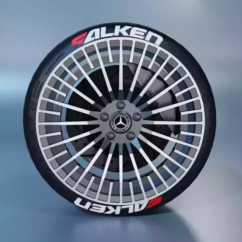 Mercedes Amg H264 Wheel Low-poly 3D model