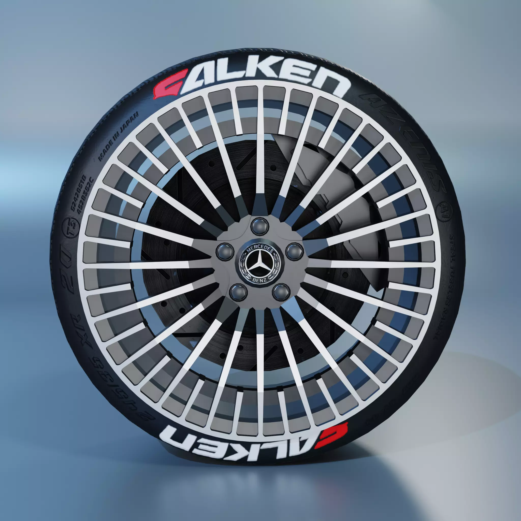 Mercedes Amg H264 Wheel Low-poly 3D model_0