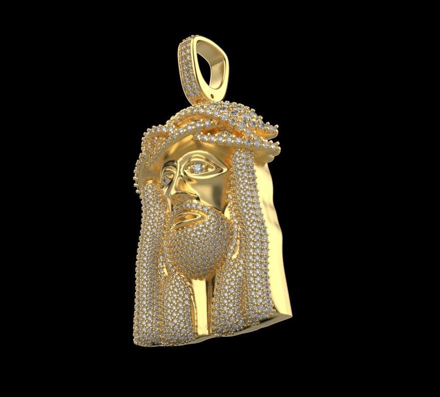 pendant JESUS 3D print model_14