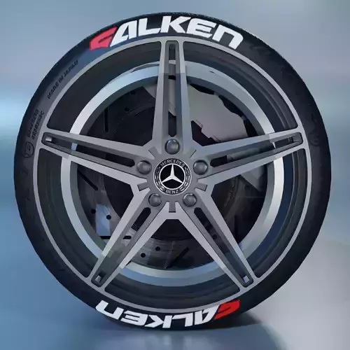 Mercedes Amg N293 Wheel Low-poly 3D model