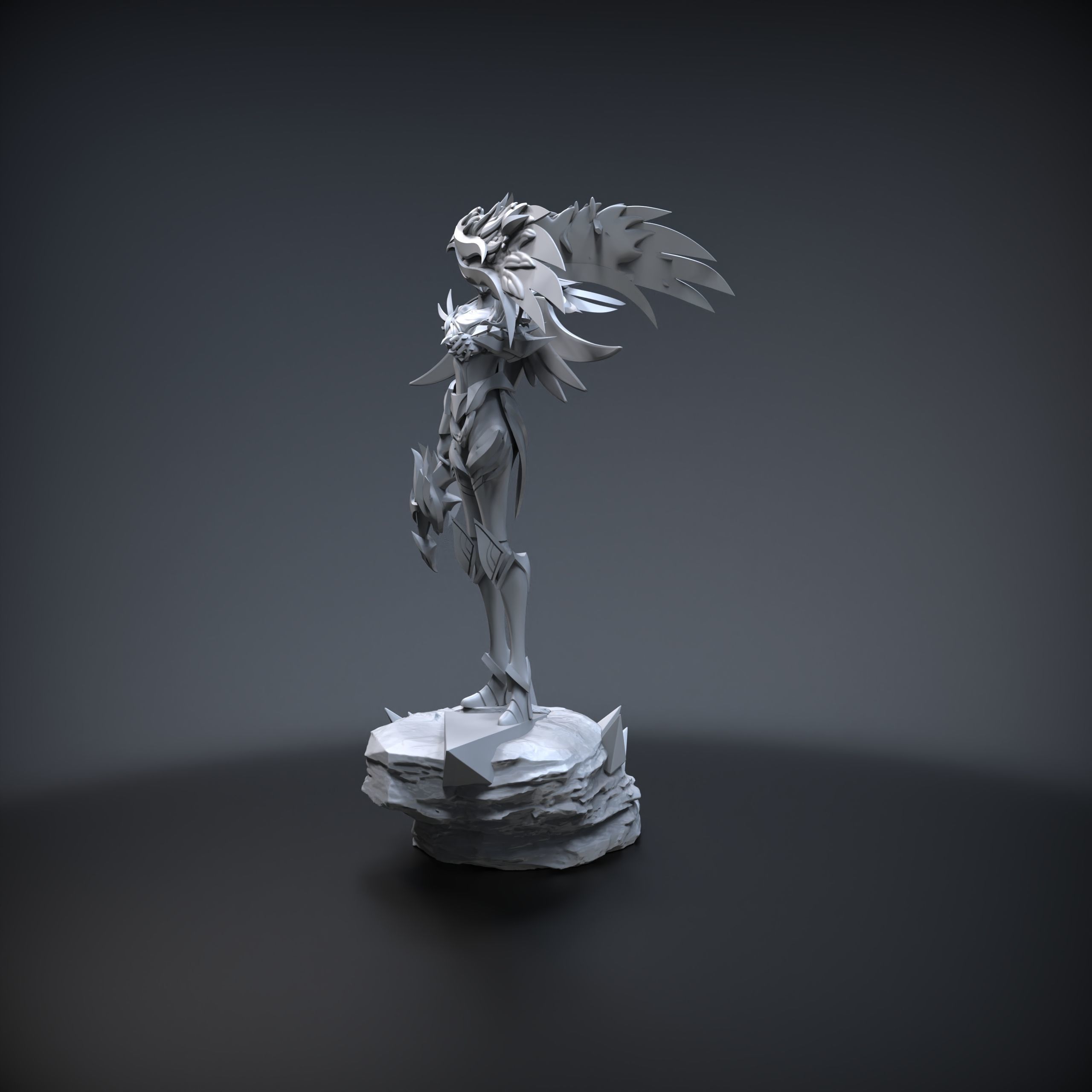 STL Warden quinn League of Legends 3D print model_8