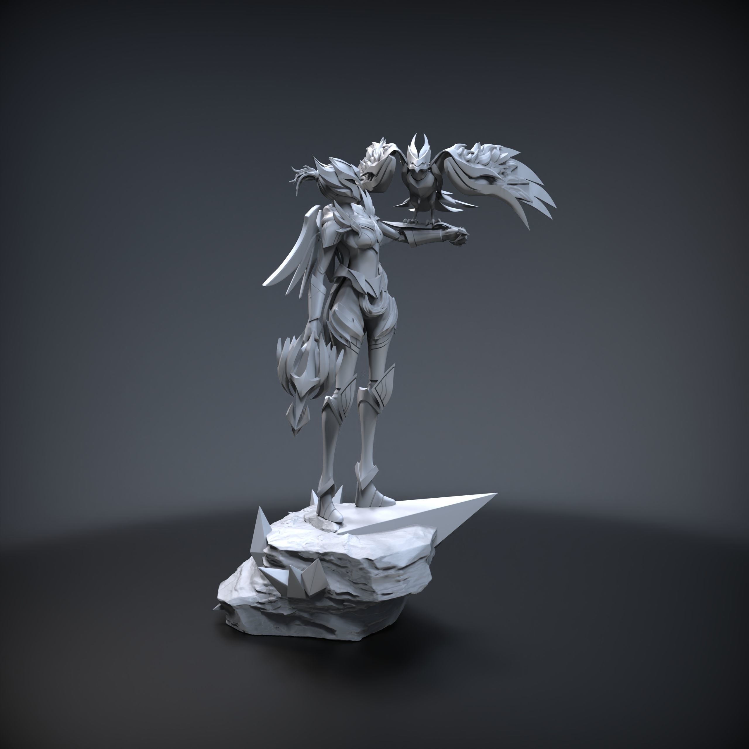 STL Warden quinn League of Legends 3D print model_3