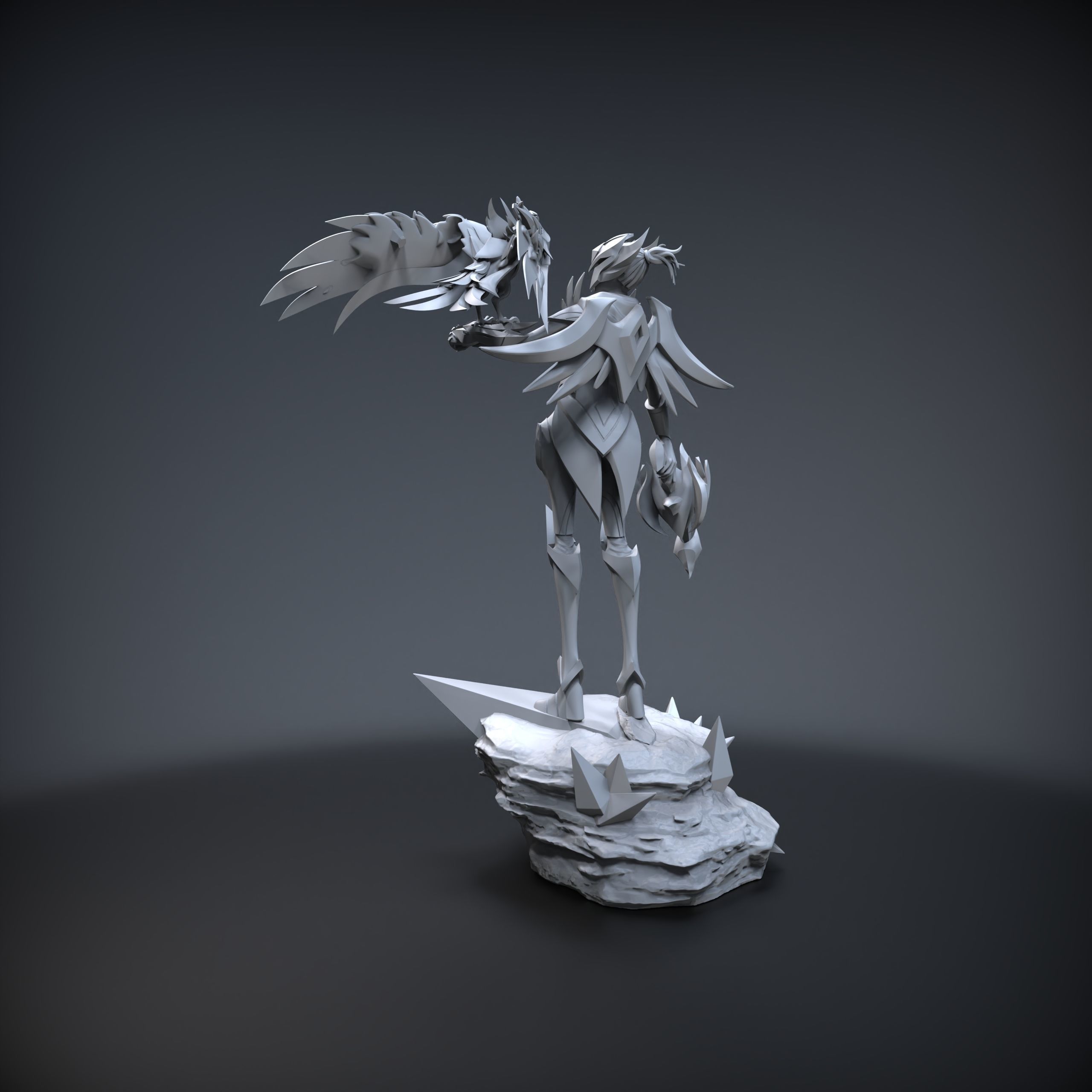 STL Warden quinn League of Legends 3D print model_6
