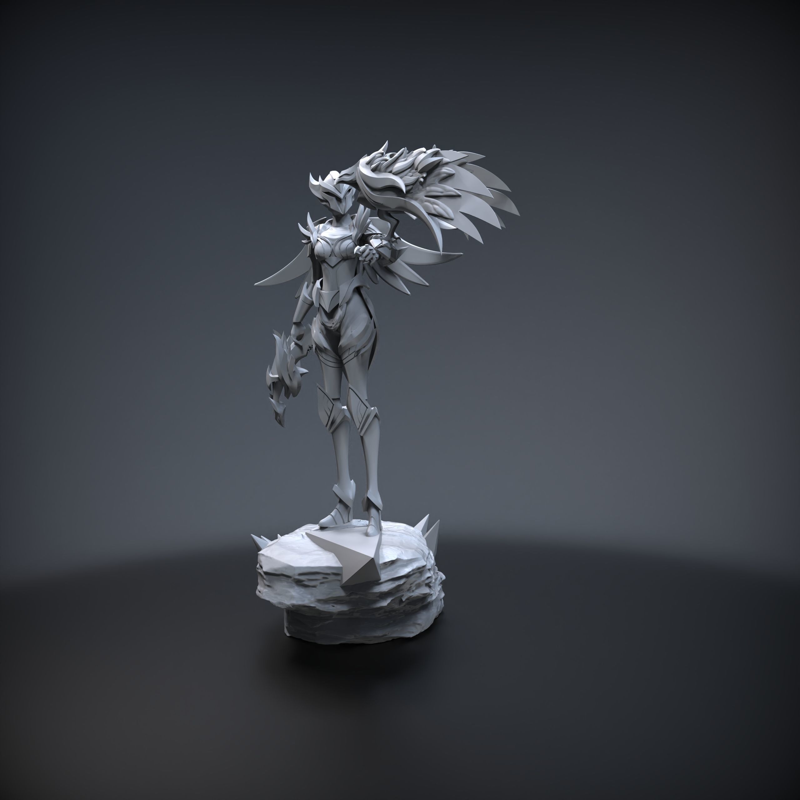 STL Warden quinn League of Legends 3D print model_2