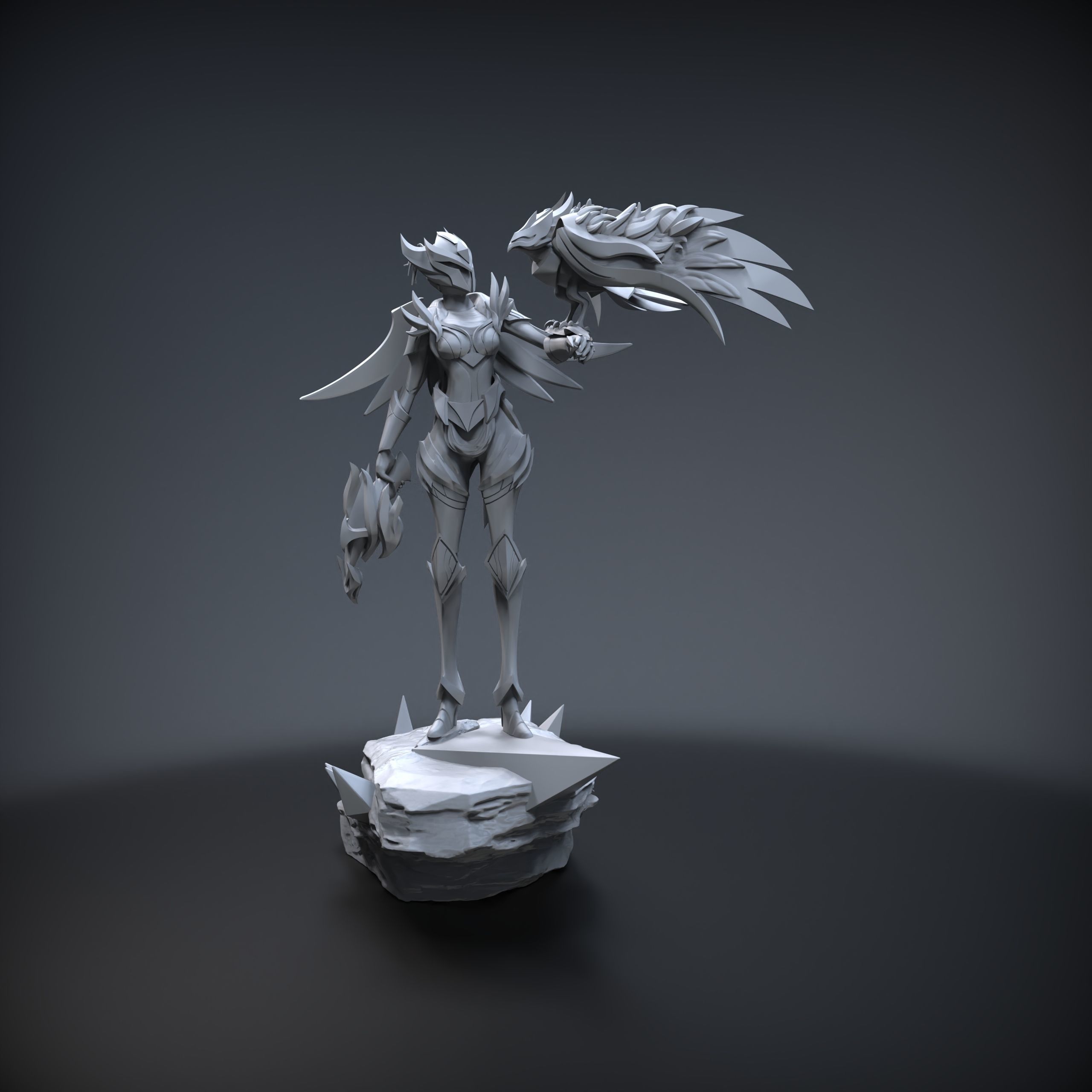 STL Warden quinn League of Legends 3D print model_1