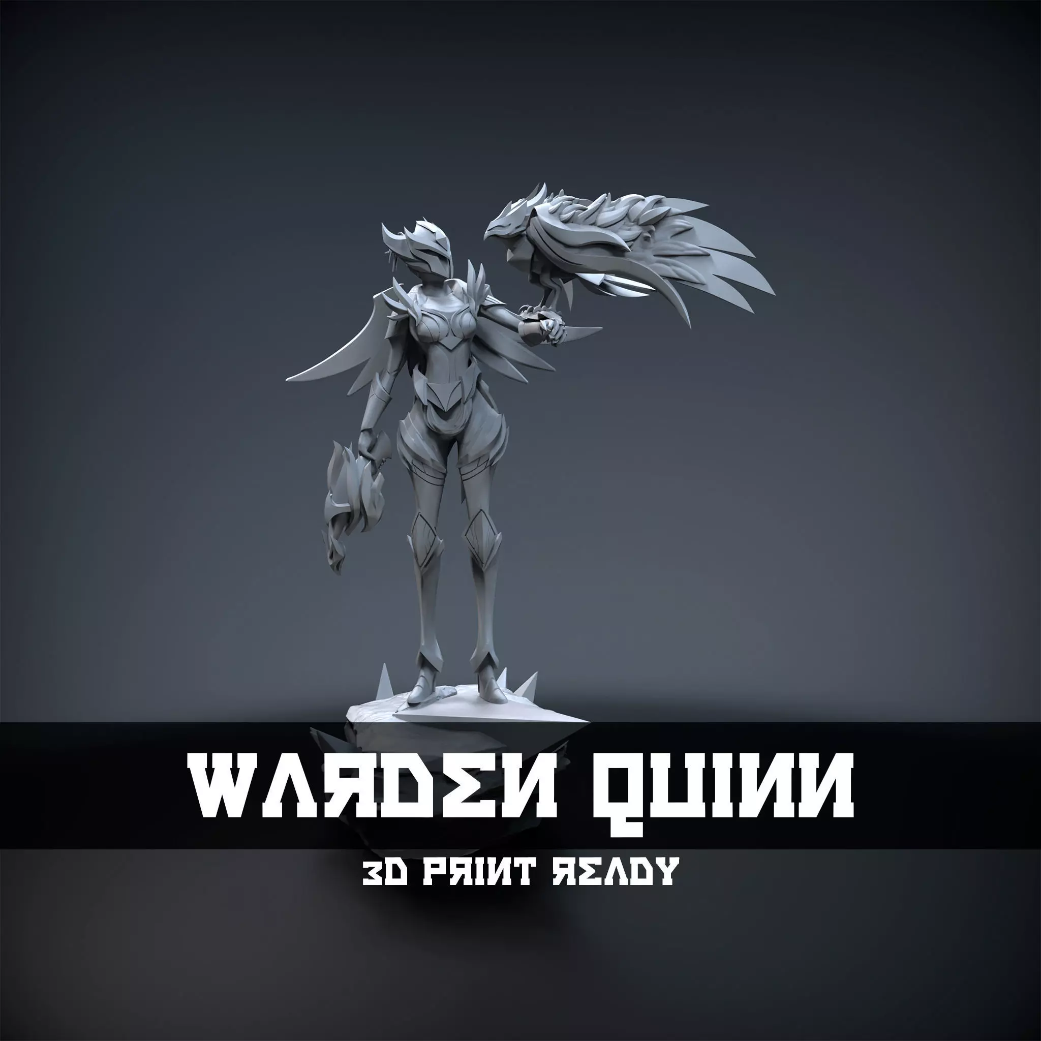 STL Warden quinn League of Legends 3D print model_0
