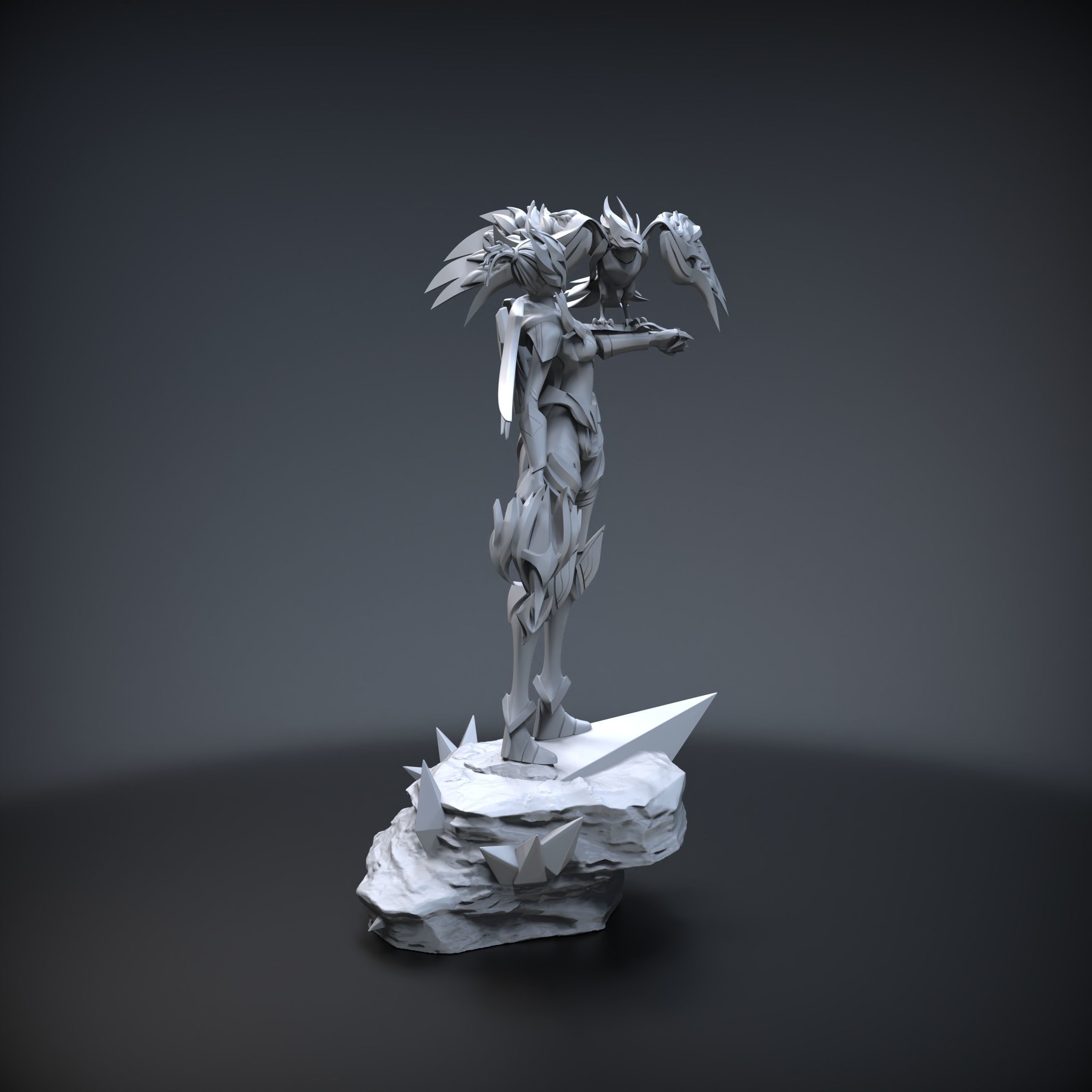 STL Warden quinn League of Legends 3D print model_4