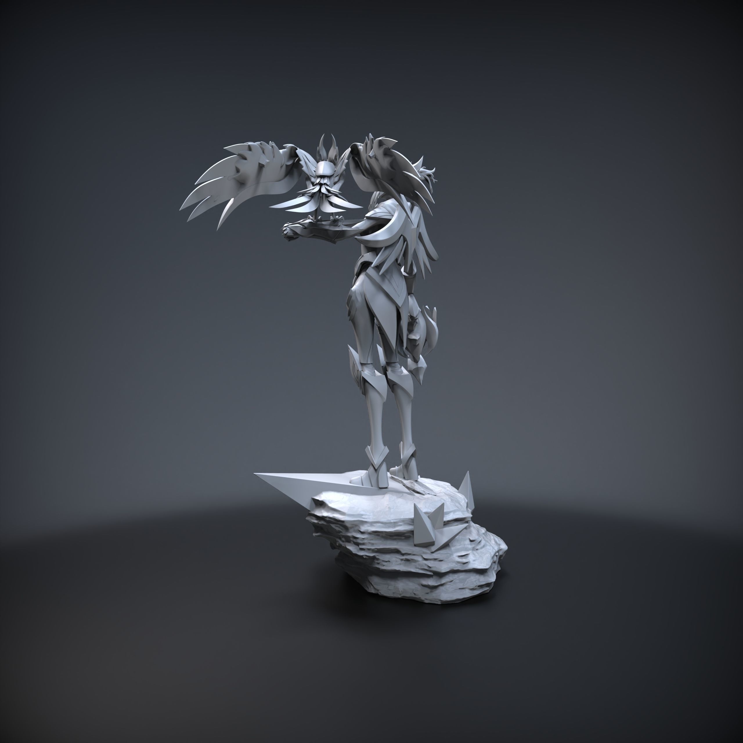 STL Warden quinn League of Legends 3D print model_7