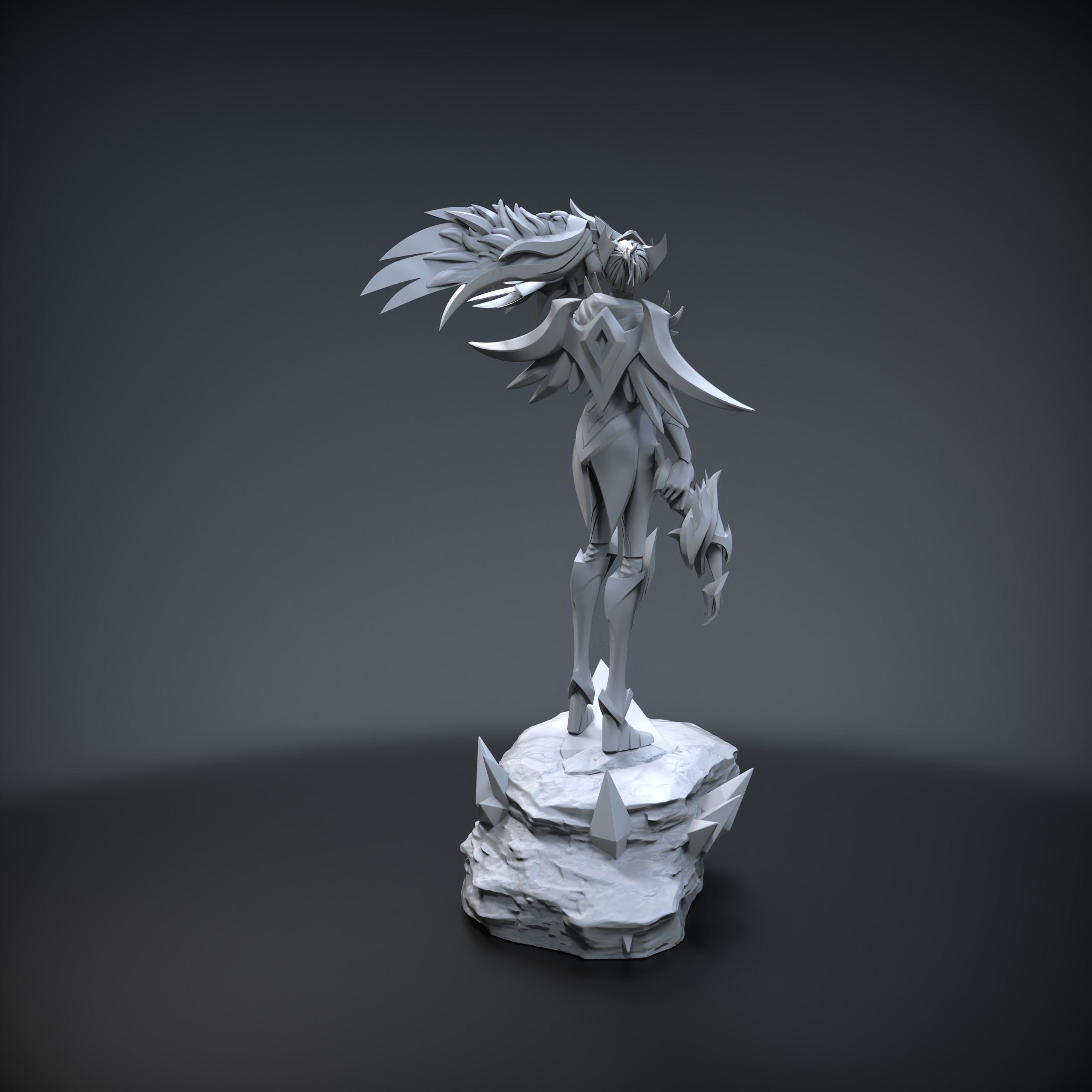 STL Warden quinn League of Legends 3D print model_5