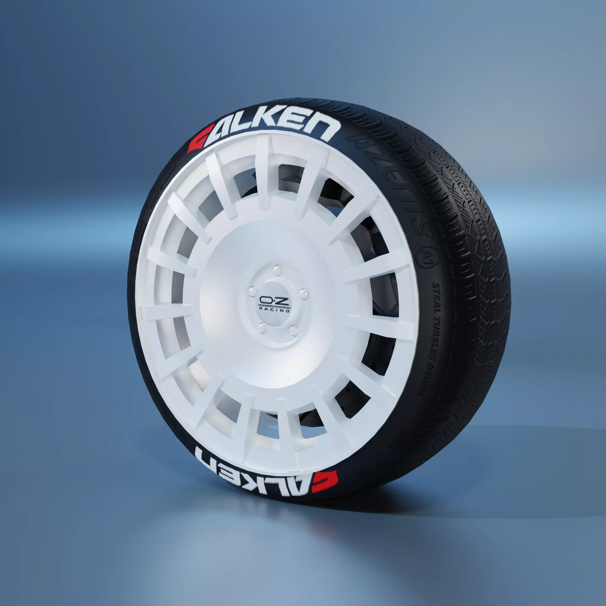 OZ Dark Graphite Wheel Low-poly 3D model_0