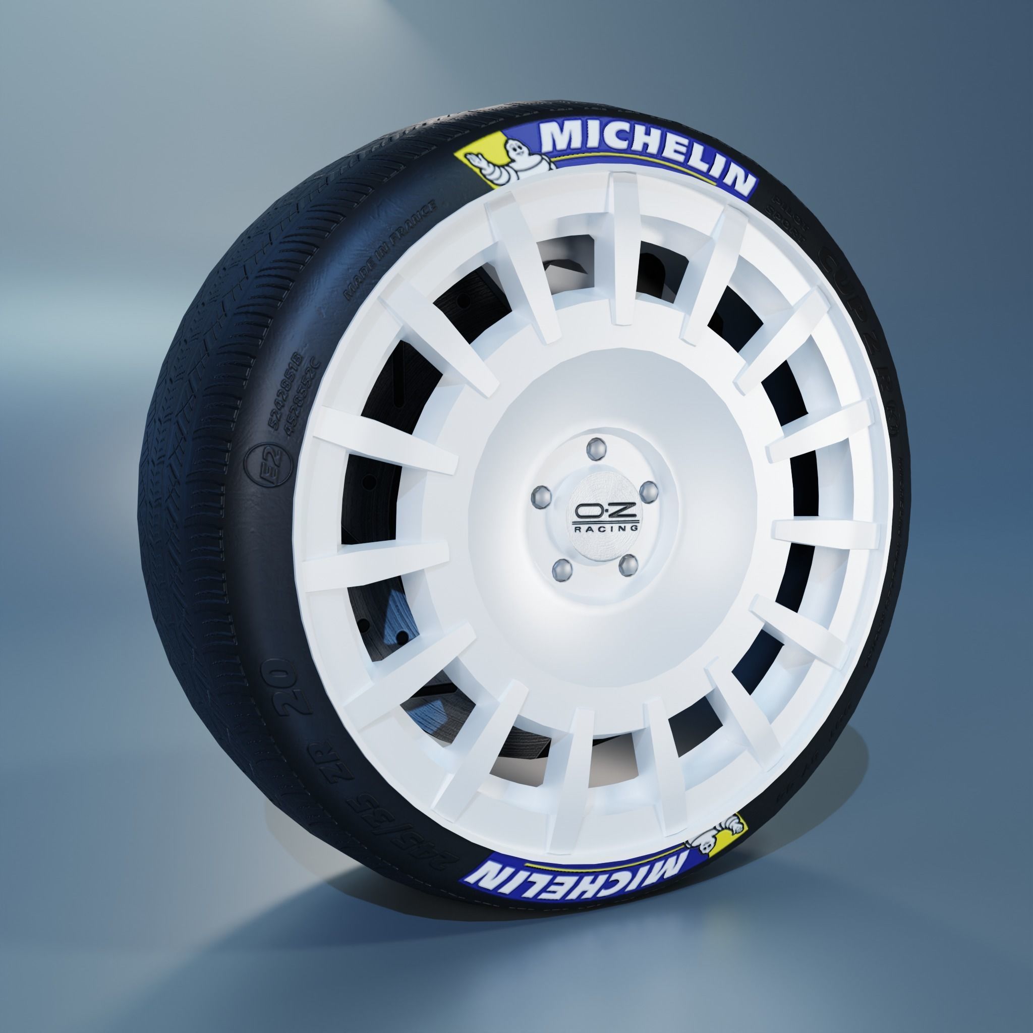 OZ Dark Graphite Wheel Low-poly 3D model_1