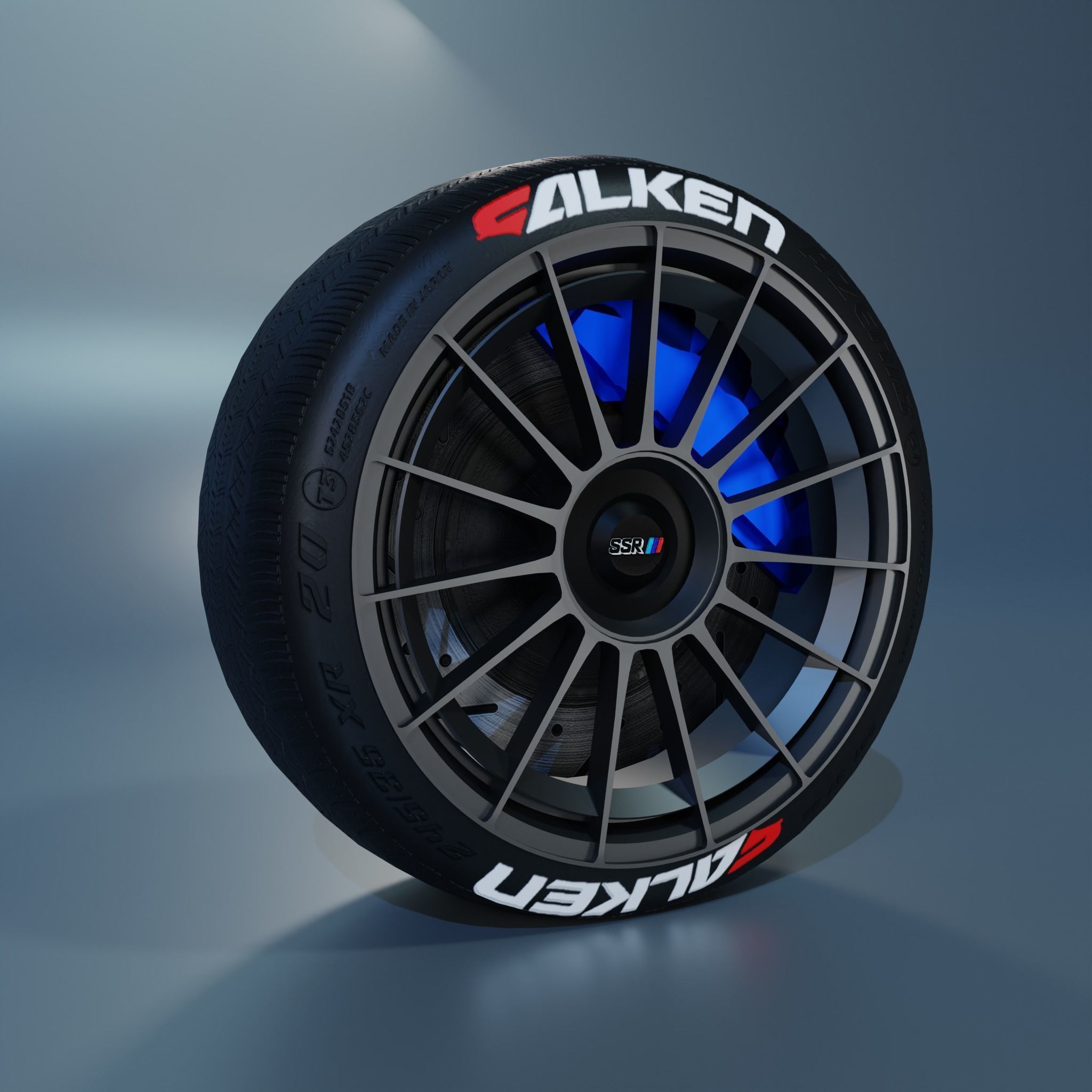 OZ Racing SuperTurismo Wheel Low-poly 3D model_2