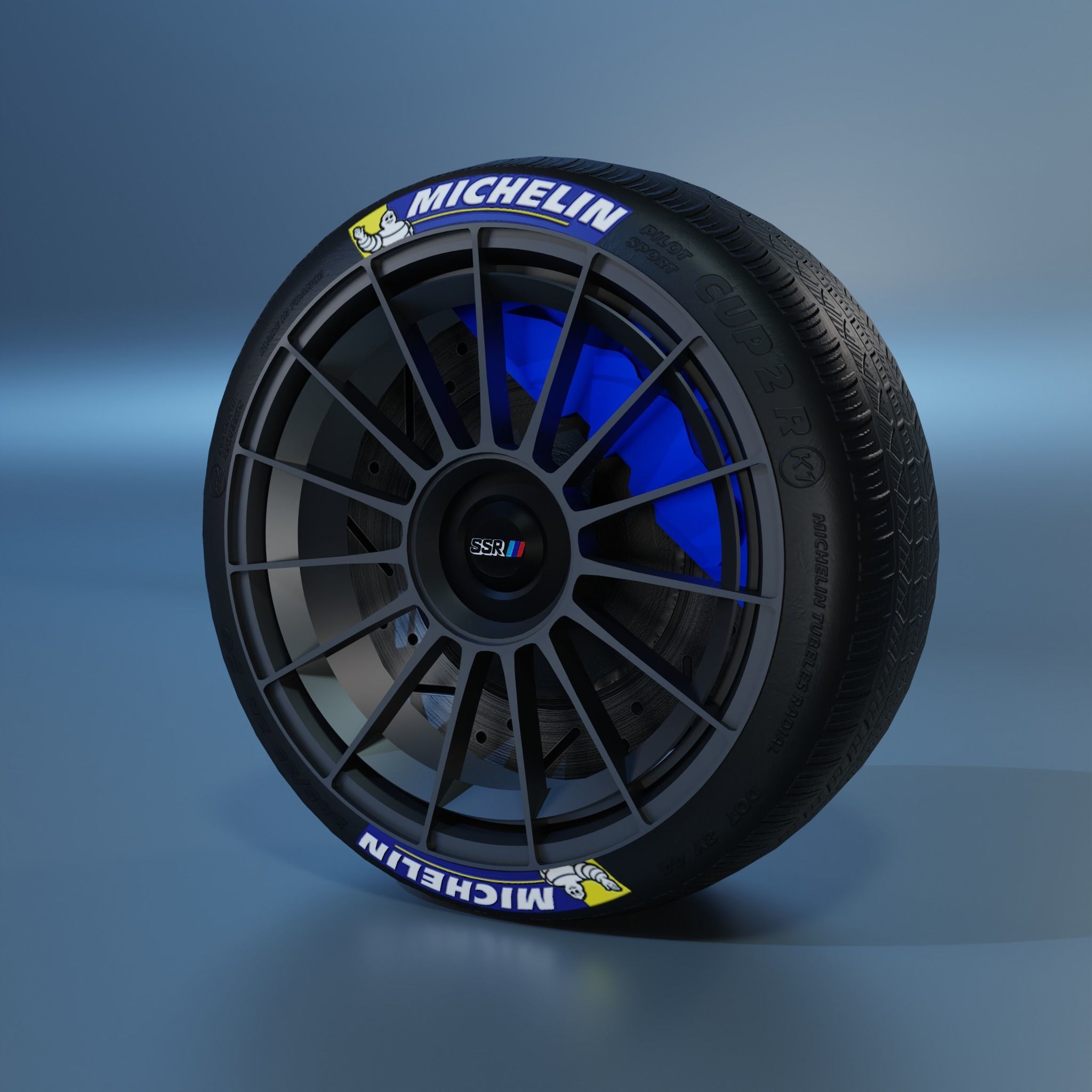 OZ Racing SuperTurismo Wheel Low-poly 3D model_1