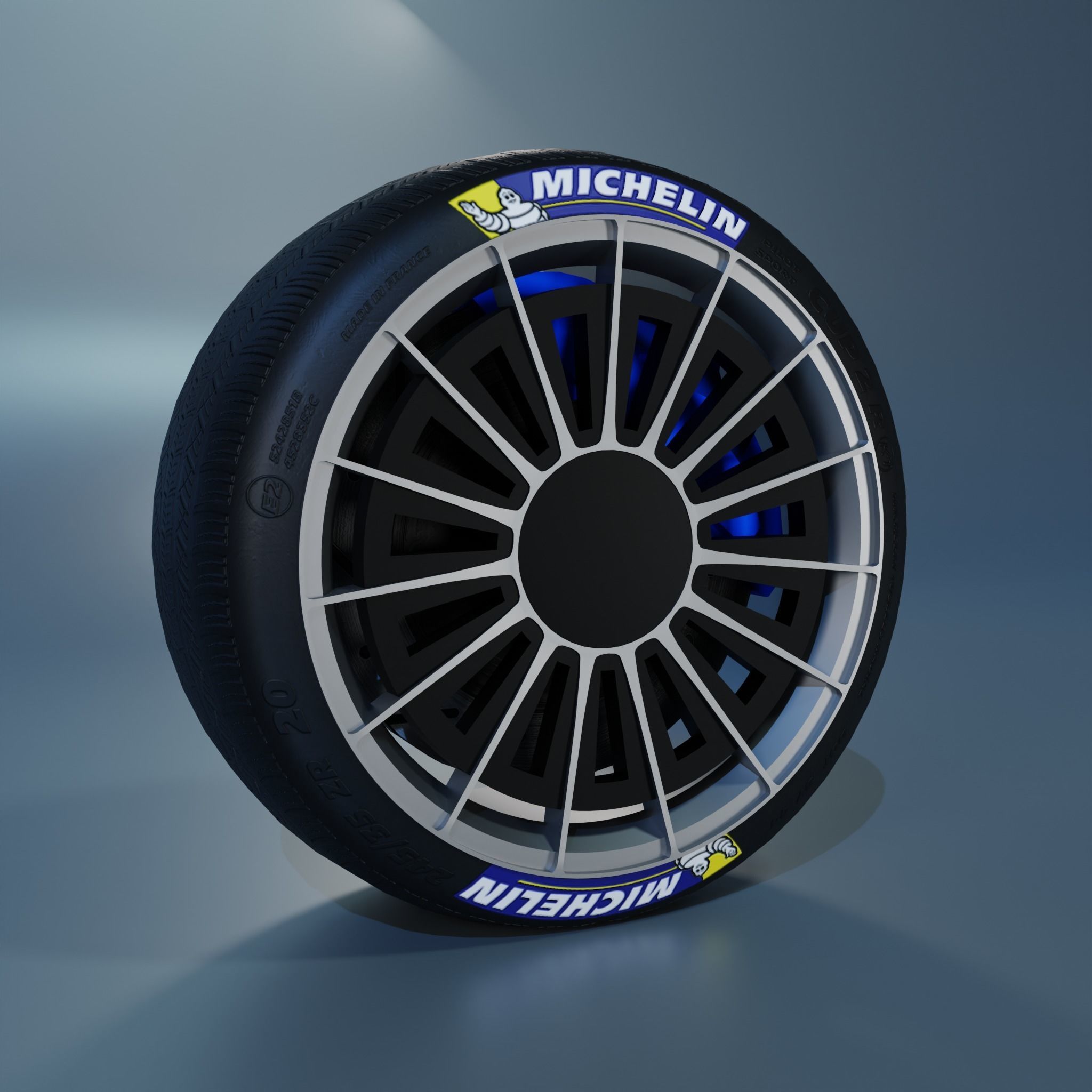 Oz Racing SuperTurismo E Wheel Low-poly 3D model_2