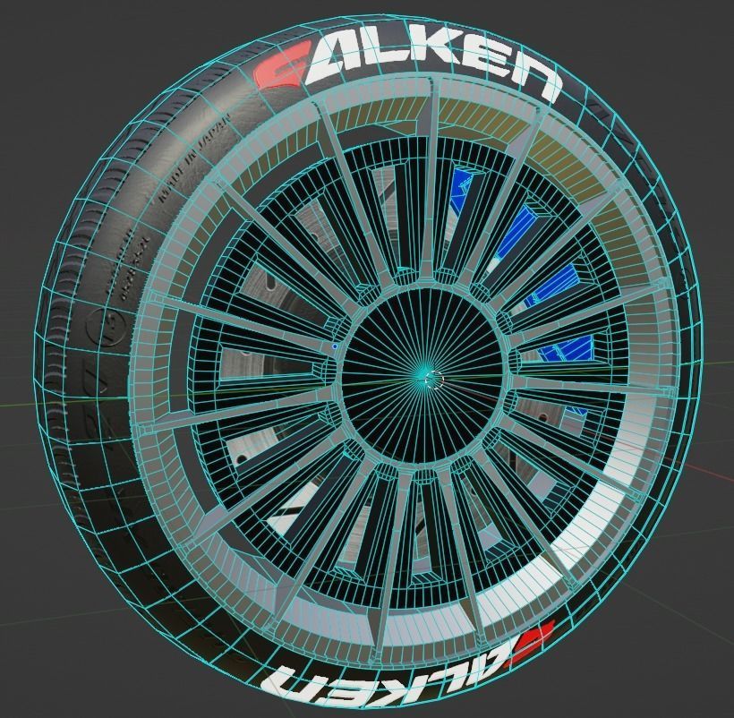 Oz Racing SuperTurismo E Wheel Low-poly 3D model_3