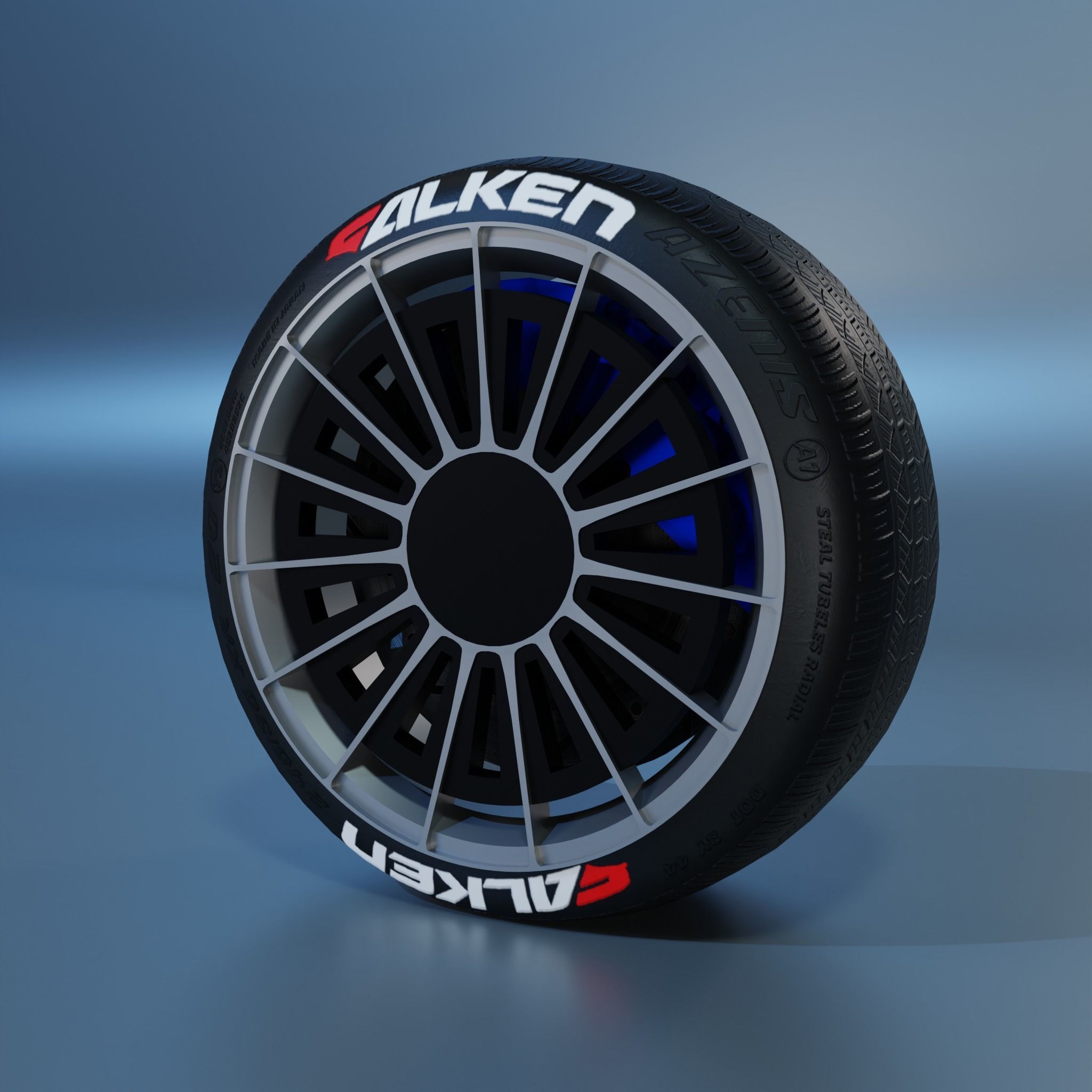 Oz Racing SuperTurismo E Wheel Low-poly 3D model_1