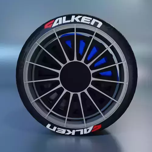 Oz Racing SuperTurismo E Wheel Low-poly 3D model