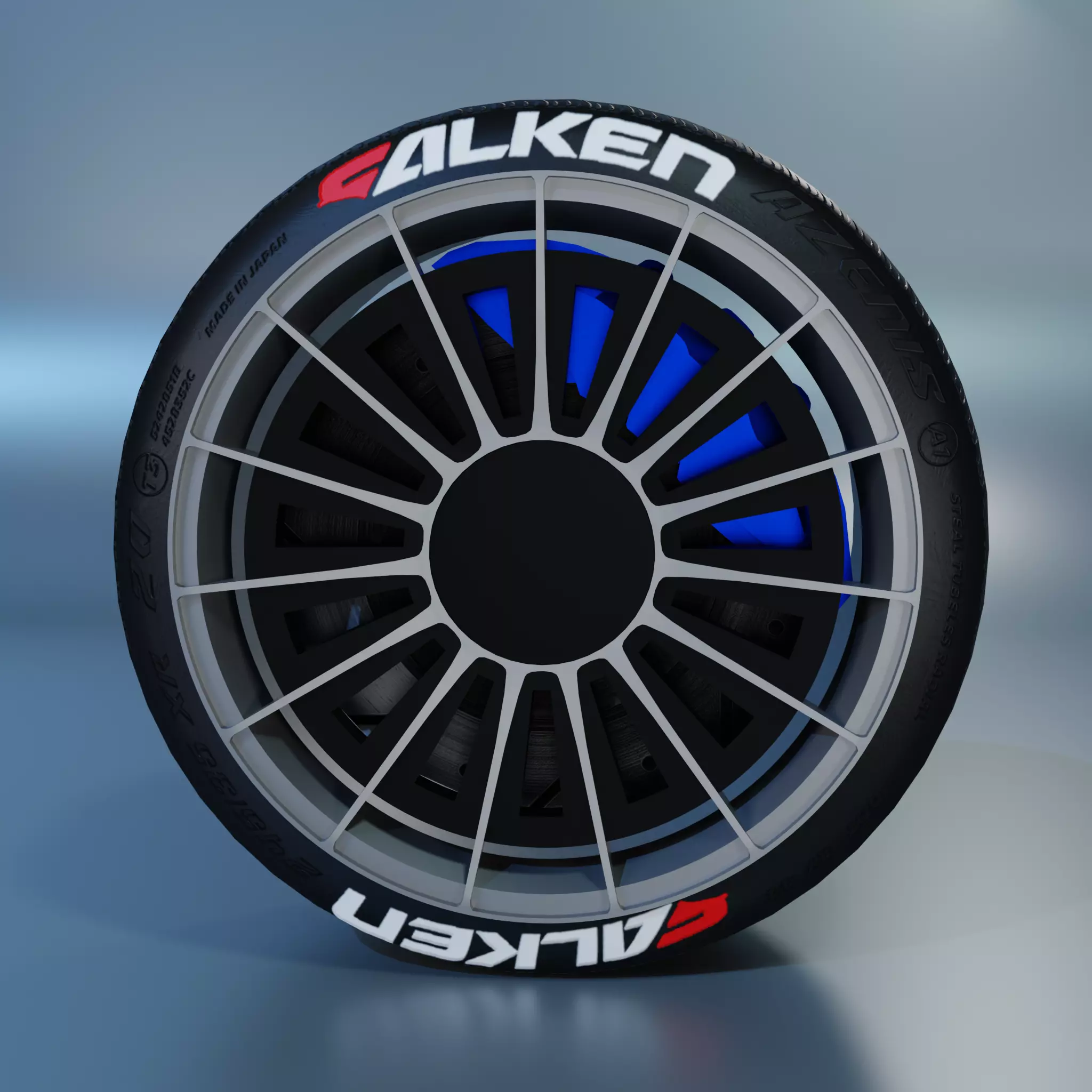 Oz Racing SuperTurismo E Wheel Low-poly 3D model_0