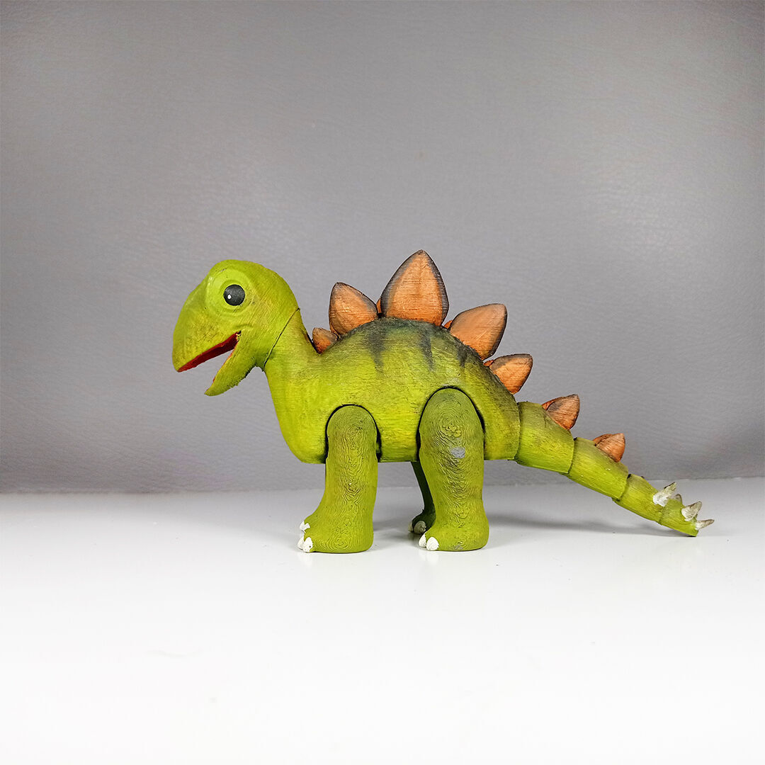 ARTICULATED CUTE STEGOSAURUS DINOSAUR 3D print model_5