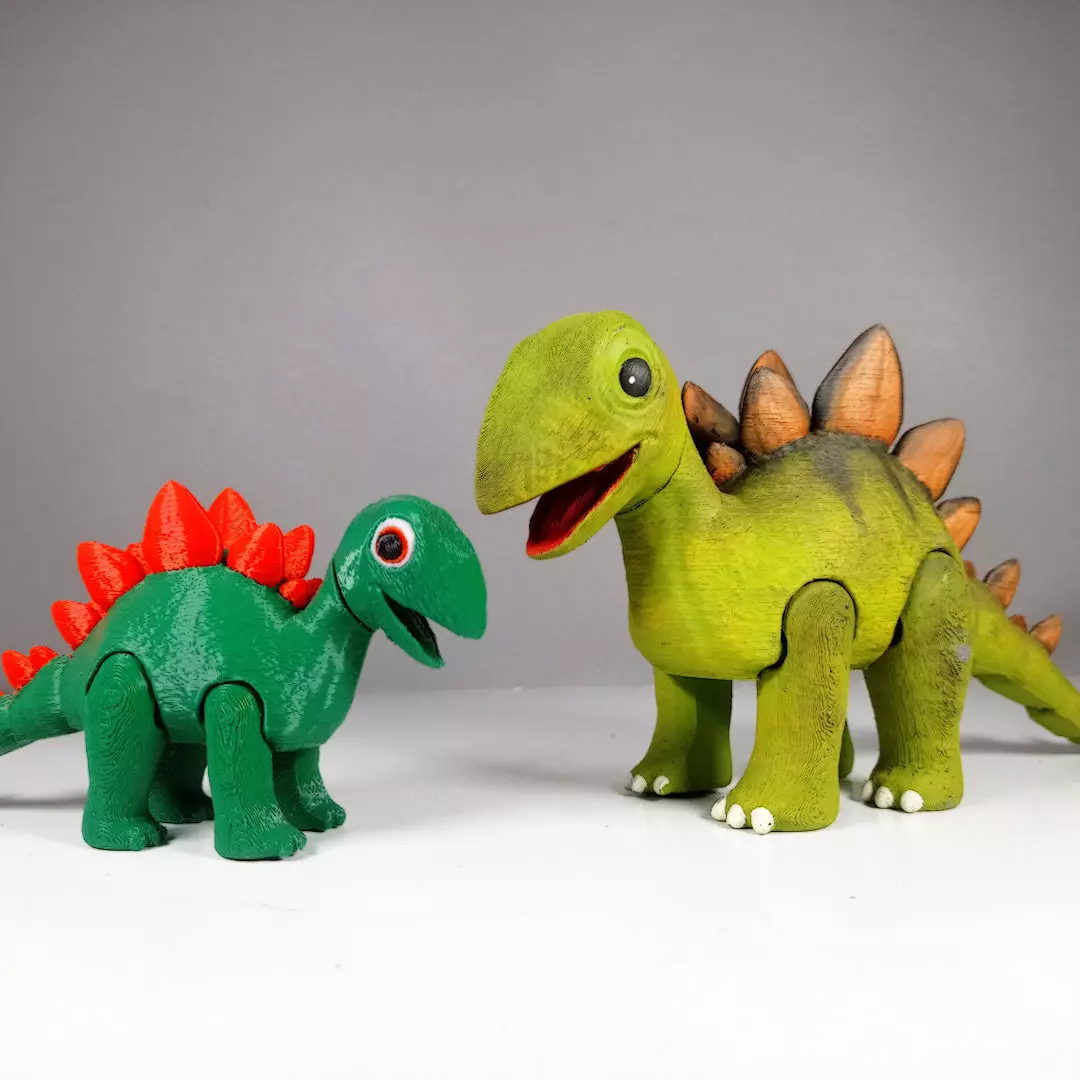 ARTICULATED CUTE STEGOSAURUS DINOSAUR 3D print model_0