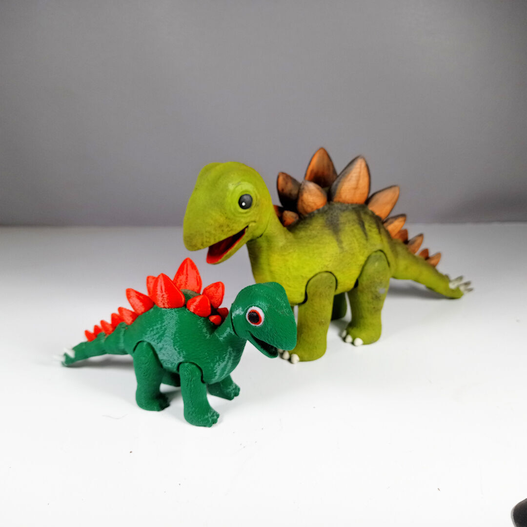 ARTICULATED CUTE STEGOSAURUS DINOSAUR 3D print model_2