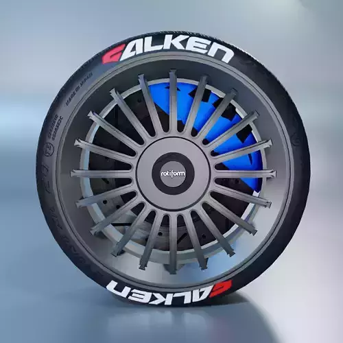 Rotiform Buc-M Racing Wheel Low-poly 3D model
