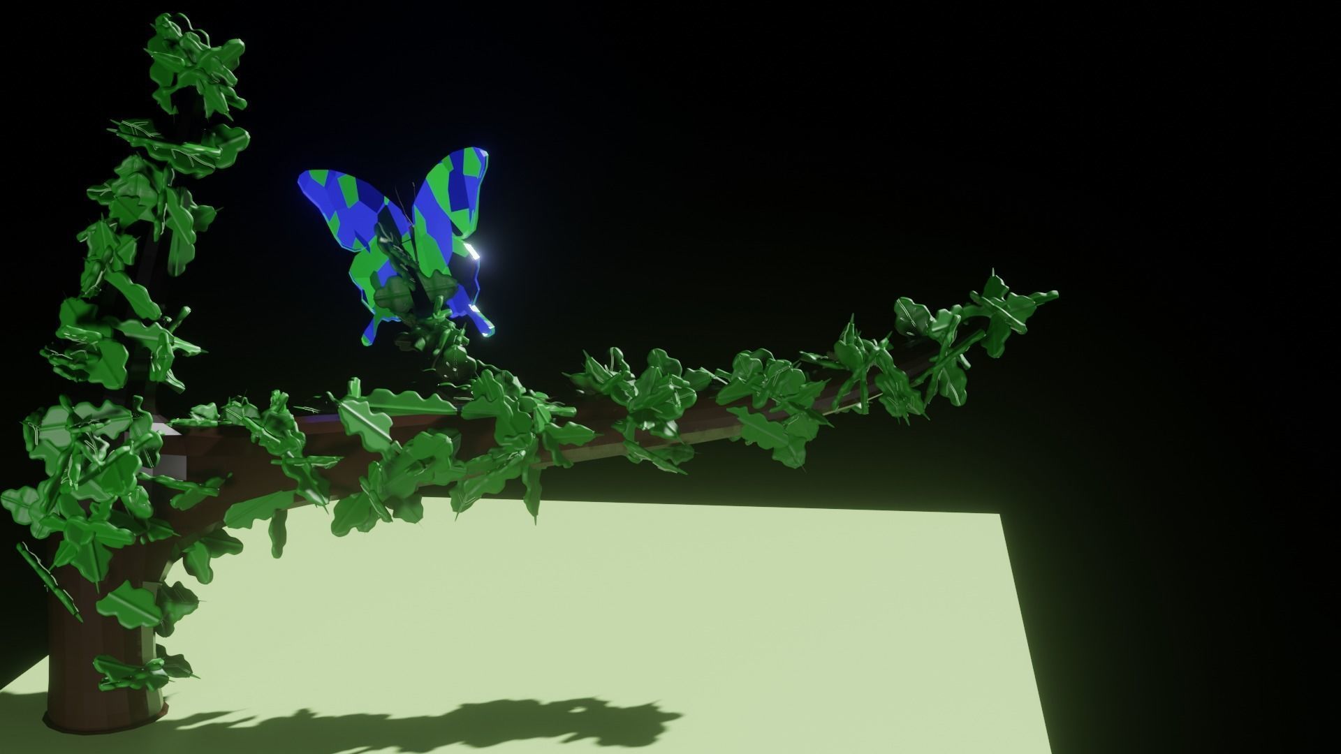 Fly Butterfly Low-poly 3D model_6