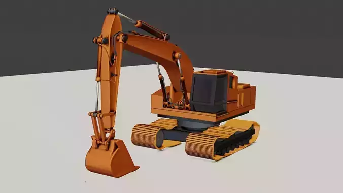Excavator orange