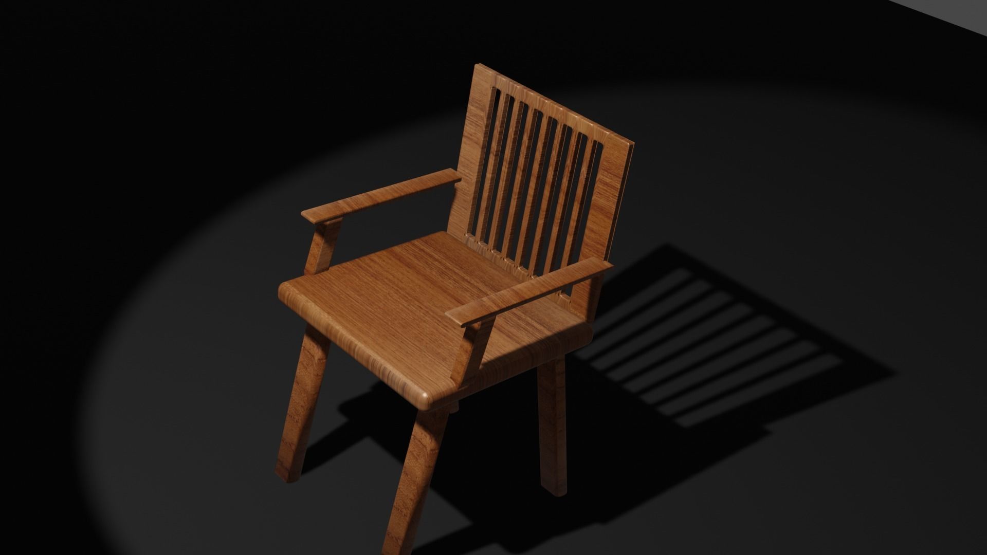 low-poly chair model game ready Low-poly 3D model_1