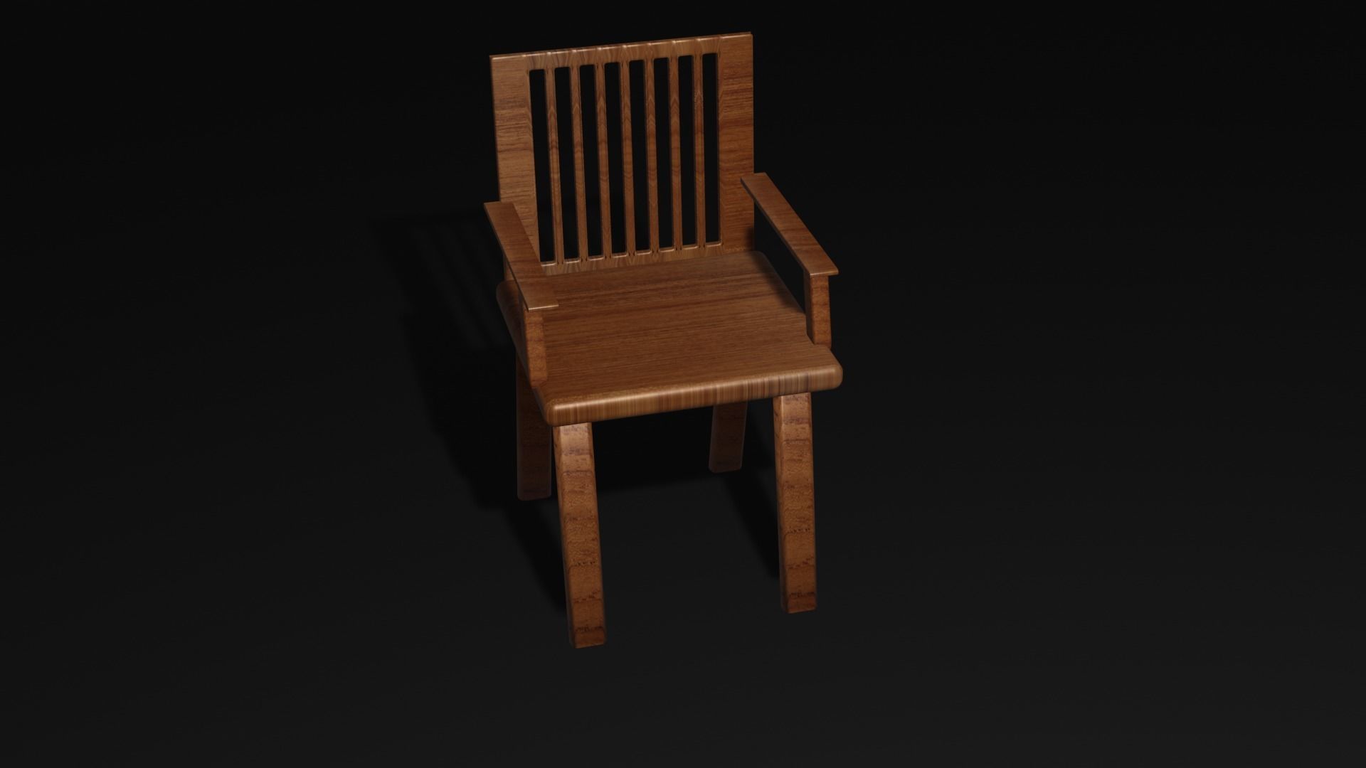 low-poly chair model game ready Low-poly 3D model_3