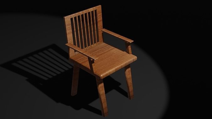 low-poly chair model game ready Low-poly 3D model