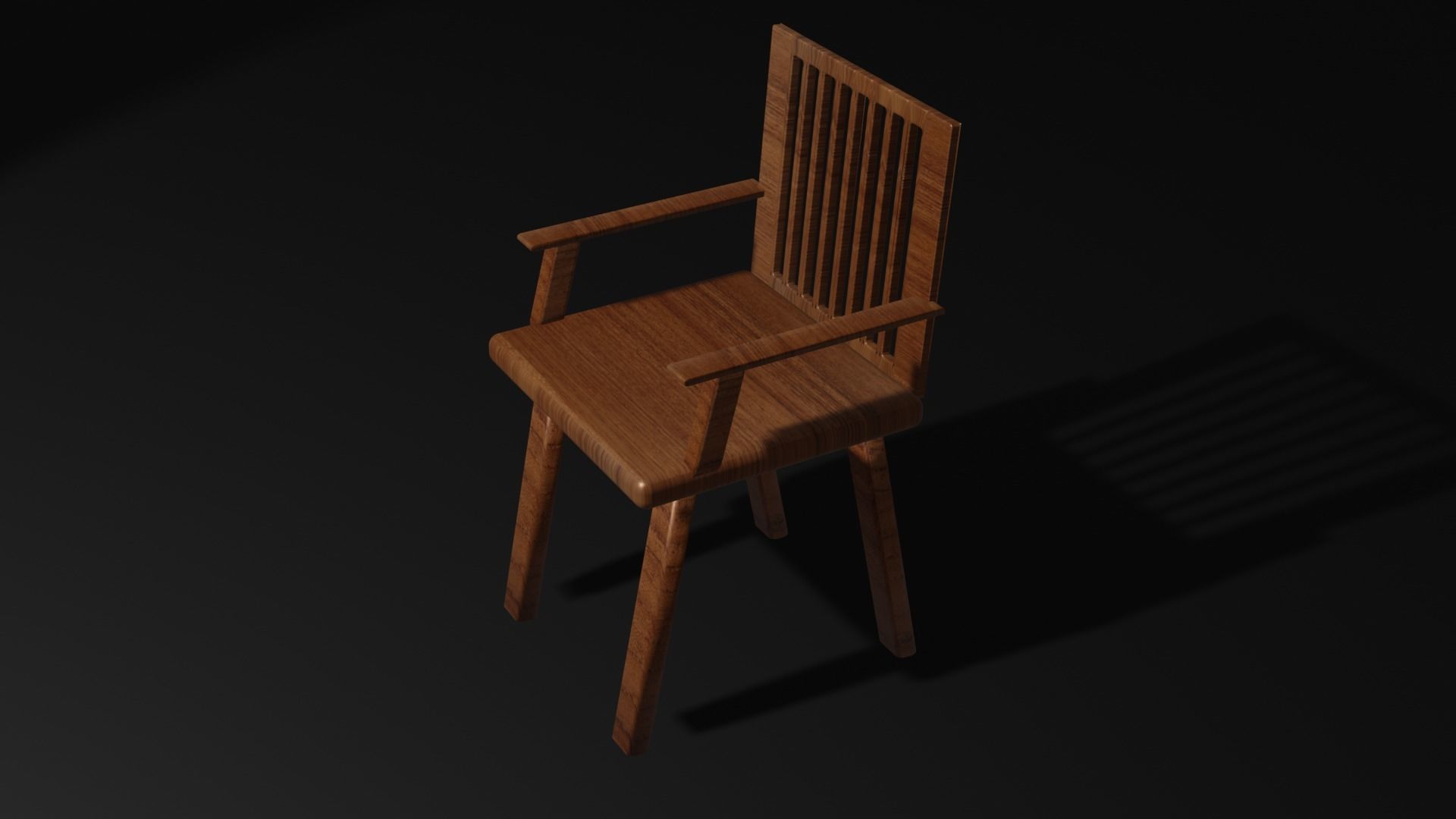 low-poly chair model game ready Low-poly 3D model_4