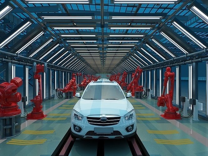 Automobile production workshop 3D model