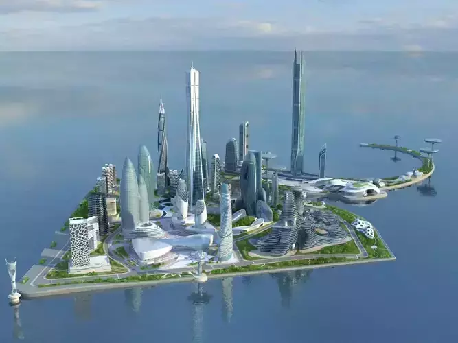Future city 3D model