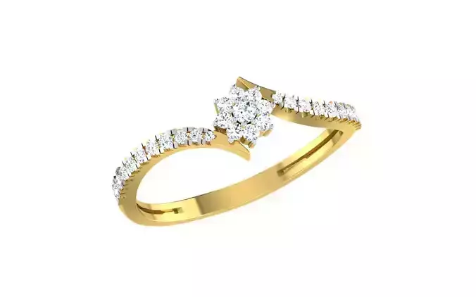 Solitaire Engagement Ring 3dm STL OBJ FBX Render Details