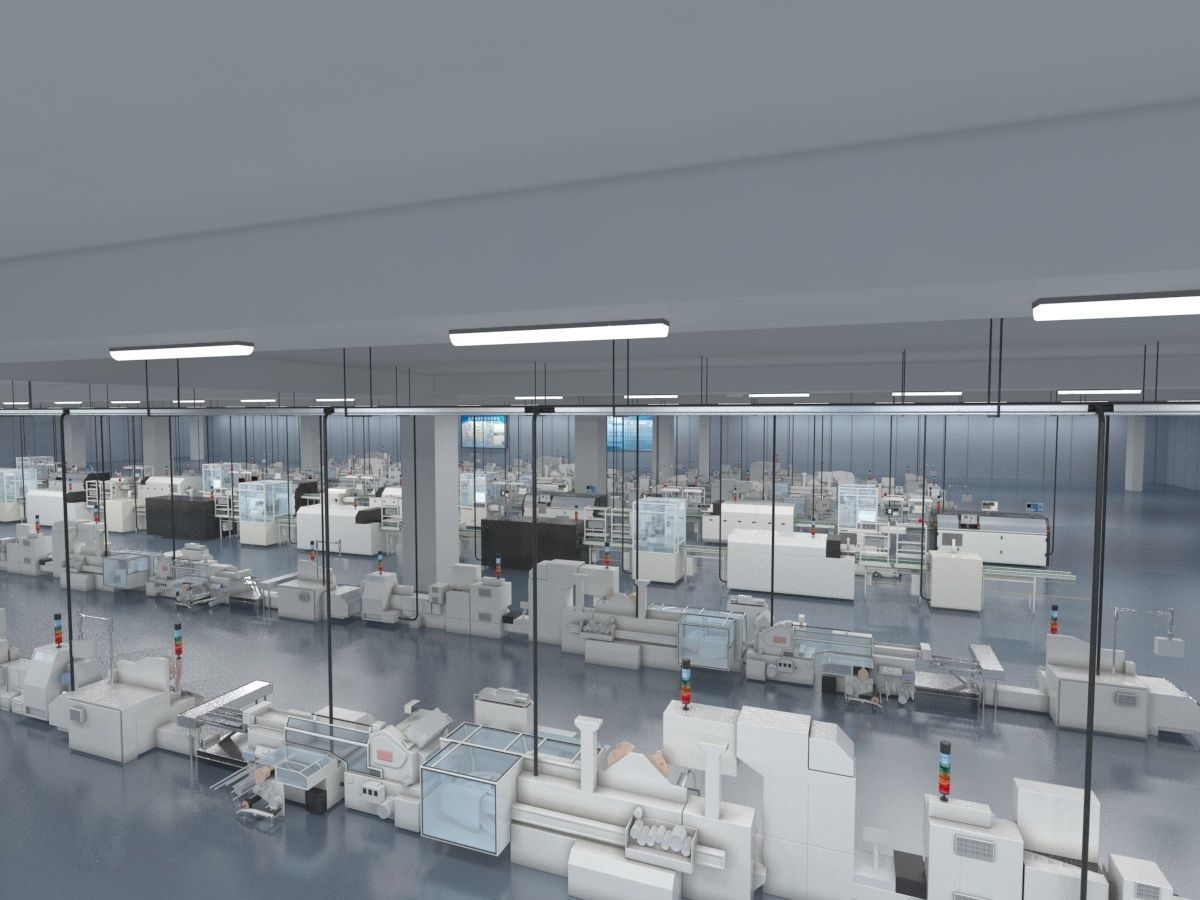  Factory Interior Scene  3D model_3
