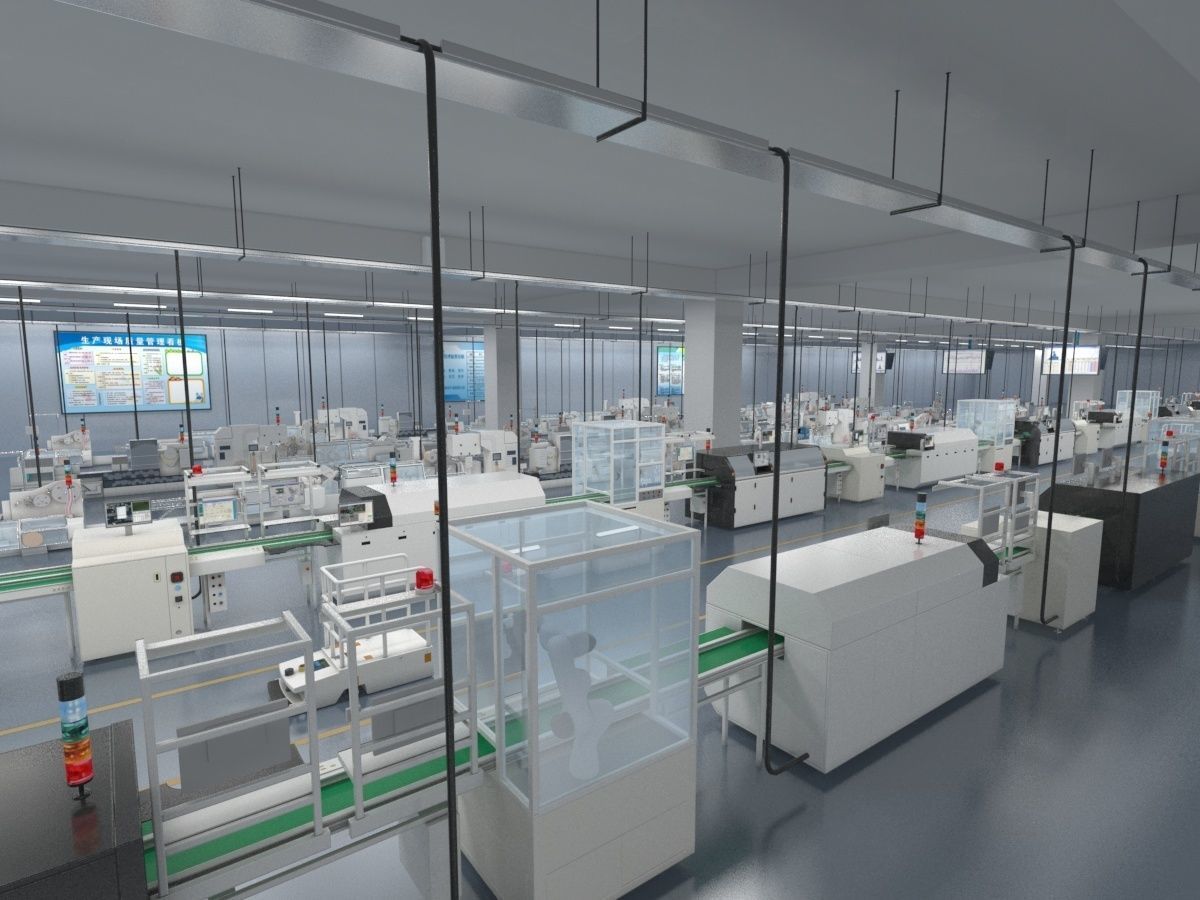  Factory Interior Scene  3D model_6