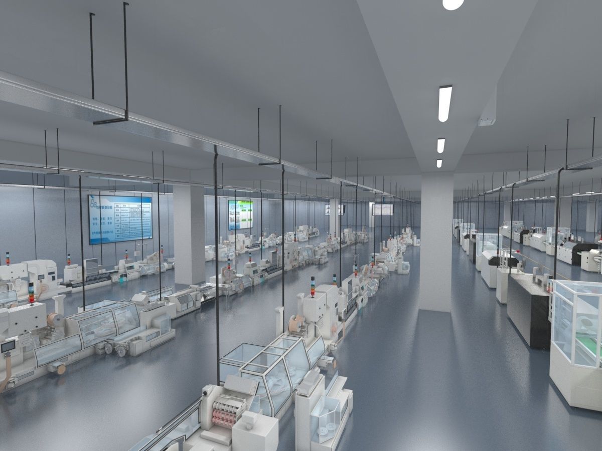  Factory Interior Scene  3D model_7