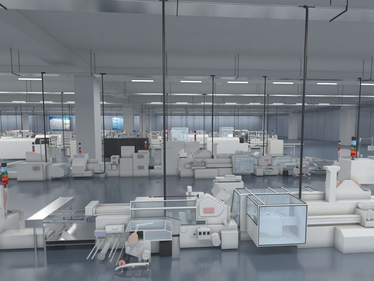  Factory Interior Scene  3D model_2