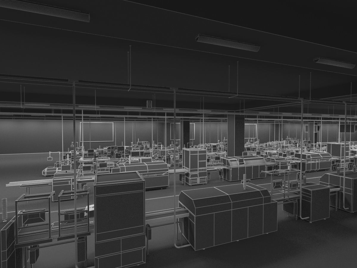  Factory Interior Scene  3D model_14