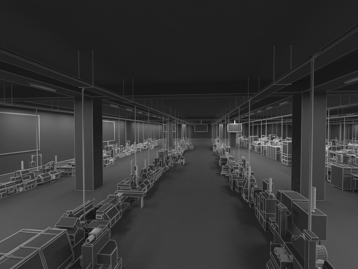  Factory Interior Scene  3D model_13