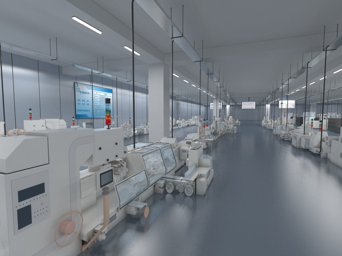  Factory Interior Scene  3D model_8