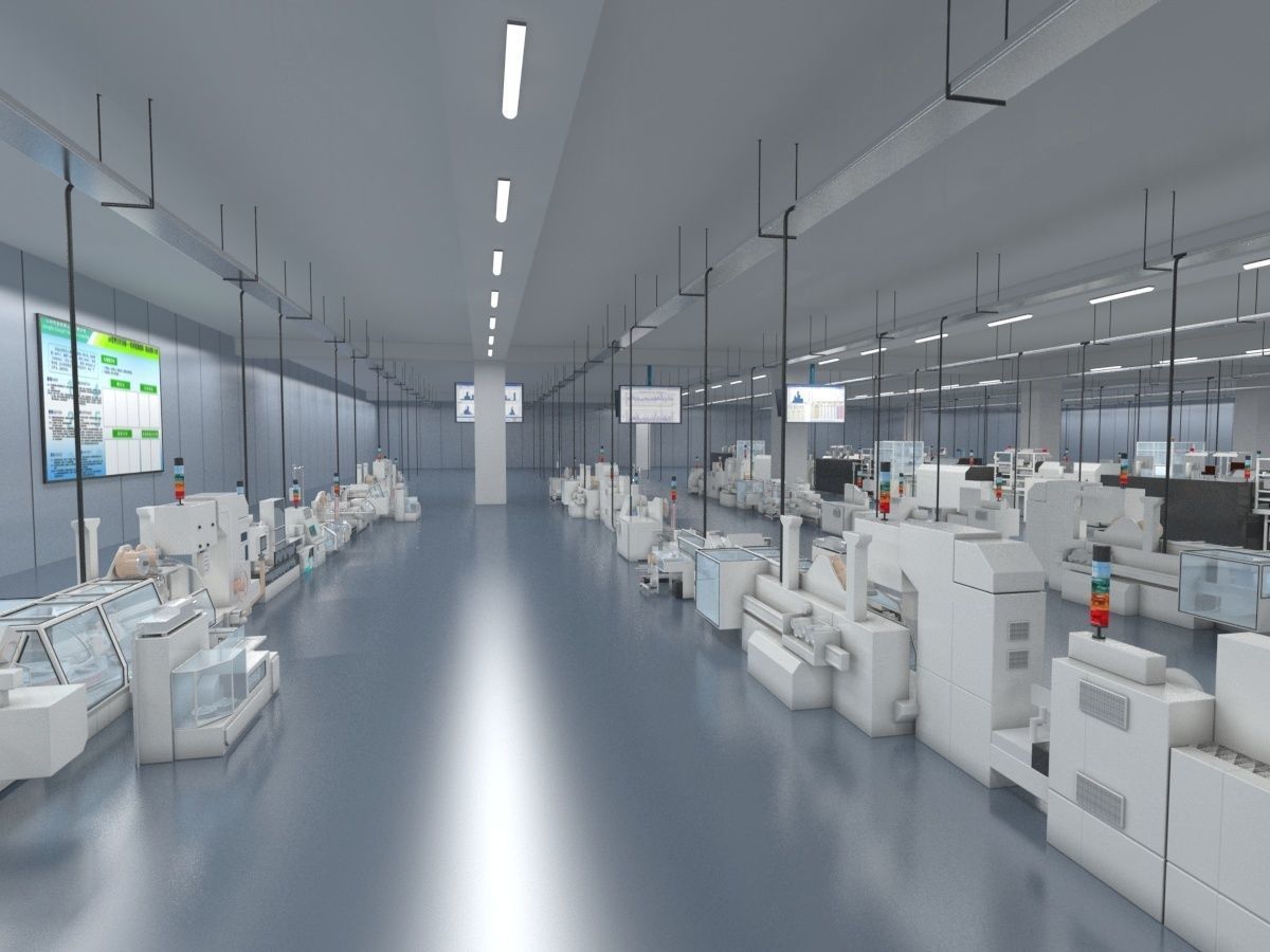  Factory Interior Scene  3D model_9