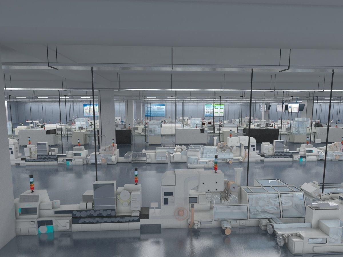  Factory Interior Scene  3D model_10