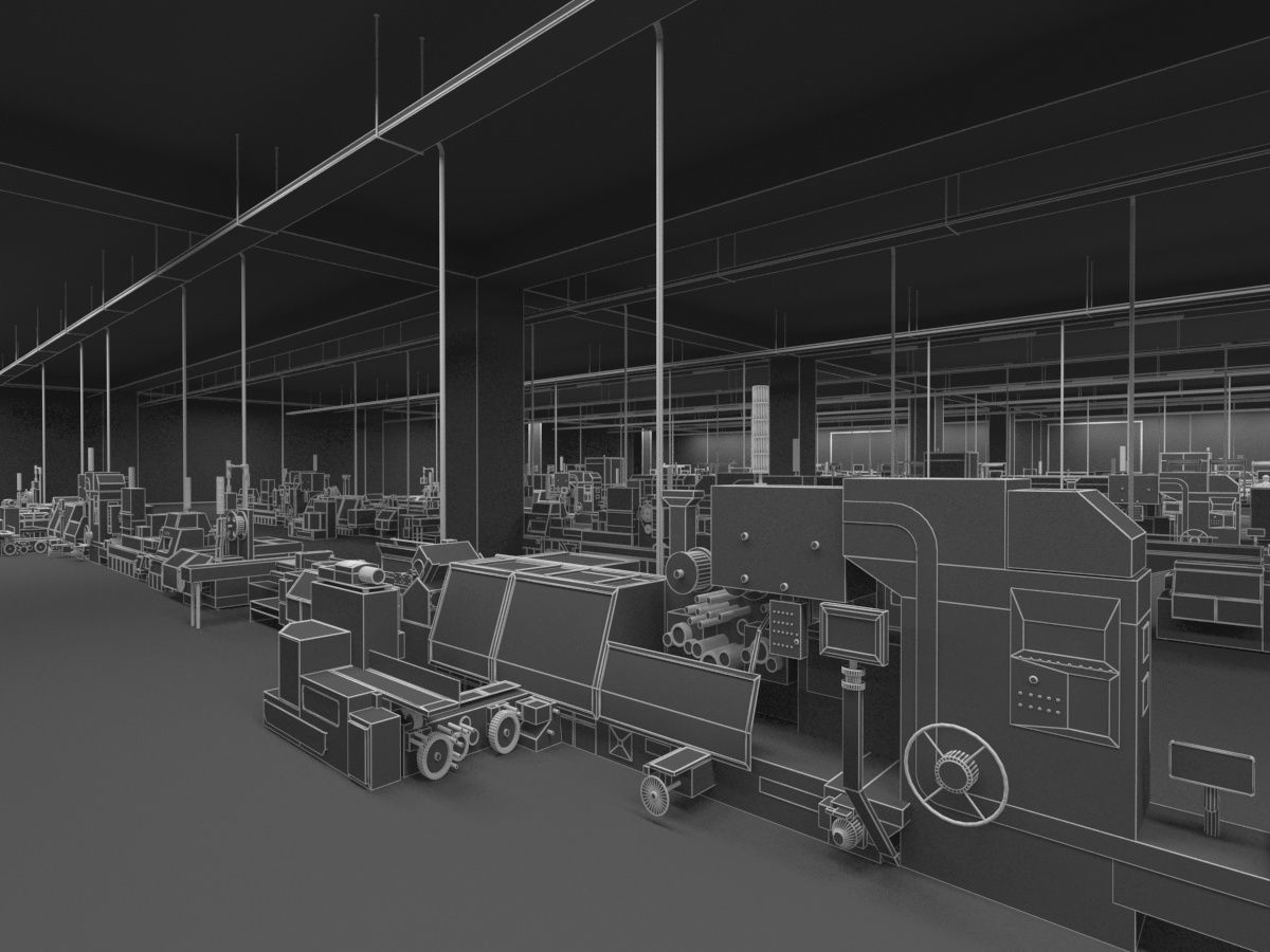  Factory Interior Scene  3D model_15