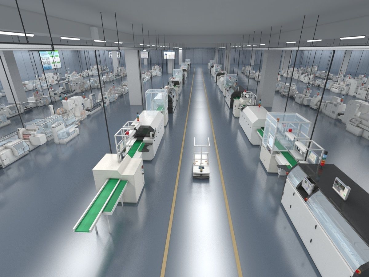  Factory Interior Scene  3D model_5