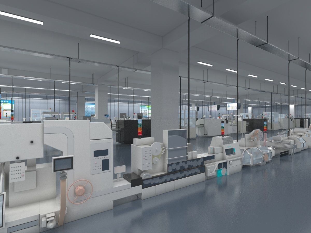  Factory Interior Scene  3D model_11