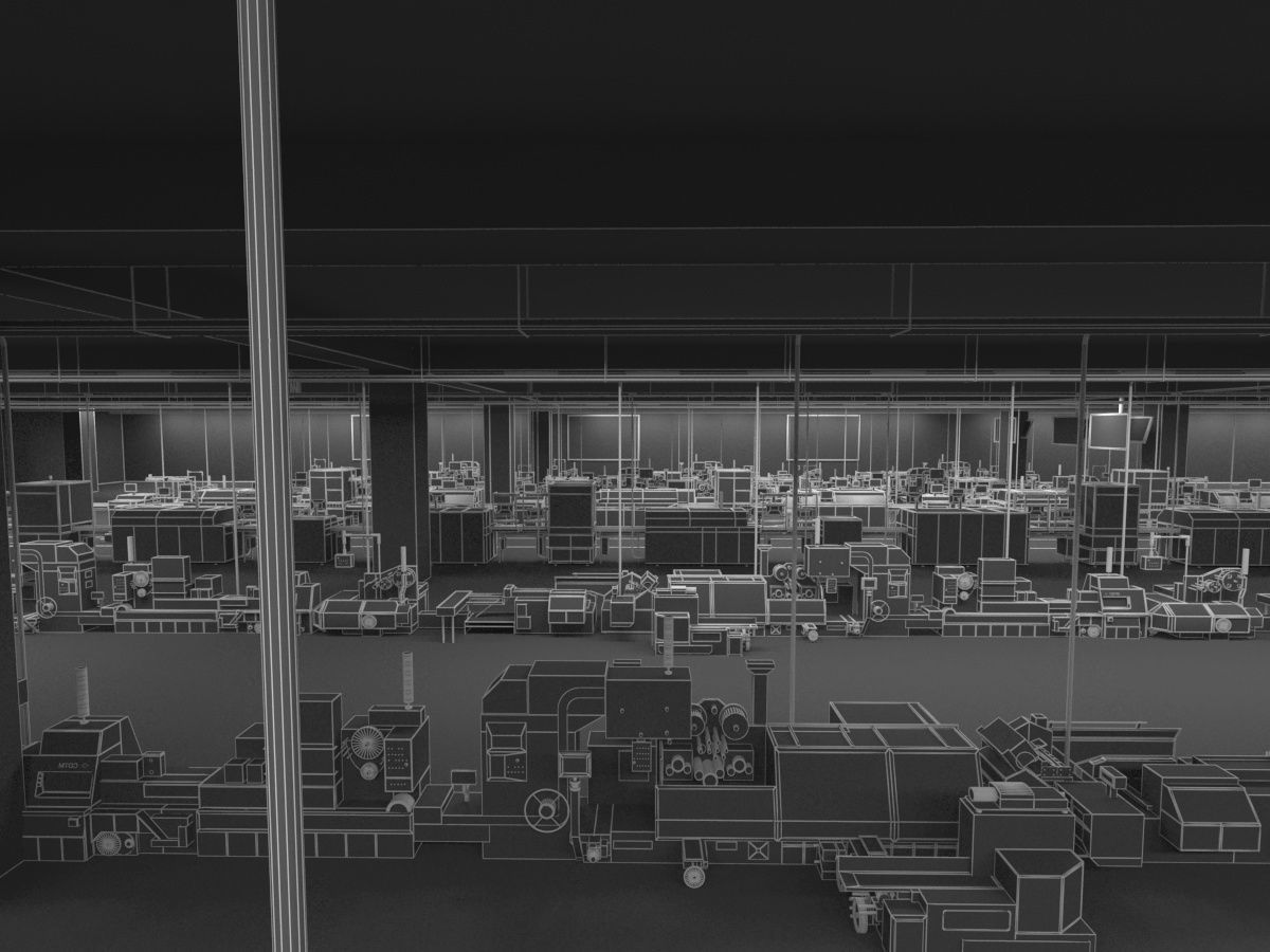  Factory Interior Scene  3D model_12