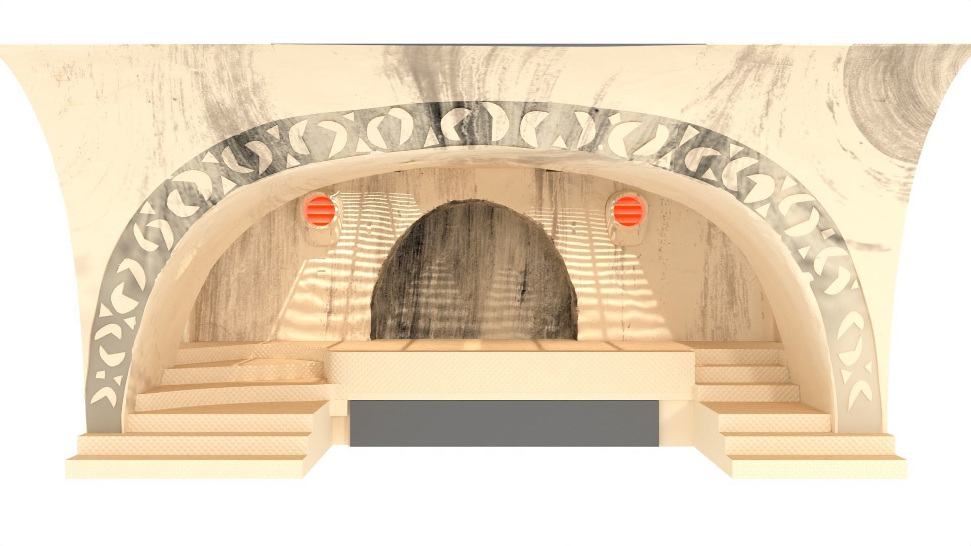 Jabbas Throne Area - small Foam version - 1-18 Hasbro Kenner 3D print model_8