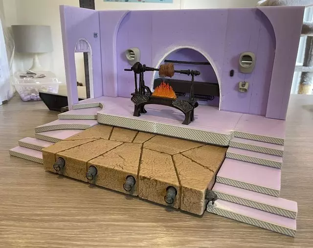 Jabbas Throne Area - small Foam version - 1-18 Hasbro Kenner 3D print model_15